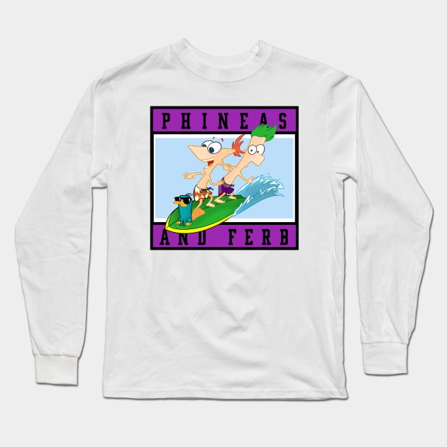 phineas and ferb Long Sleeve T-Shirt by youne street